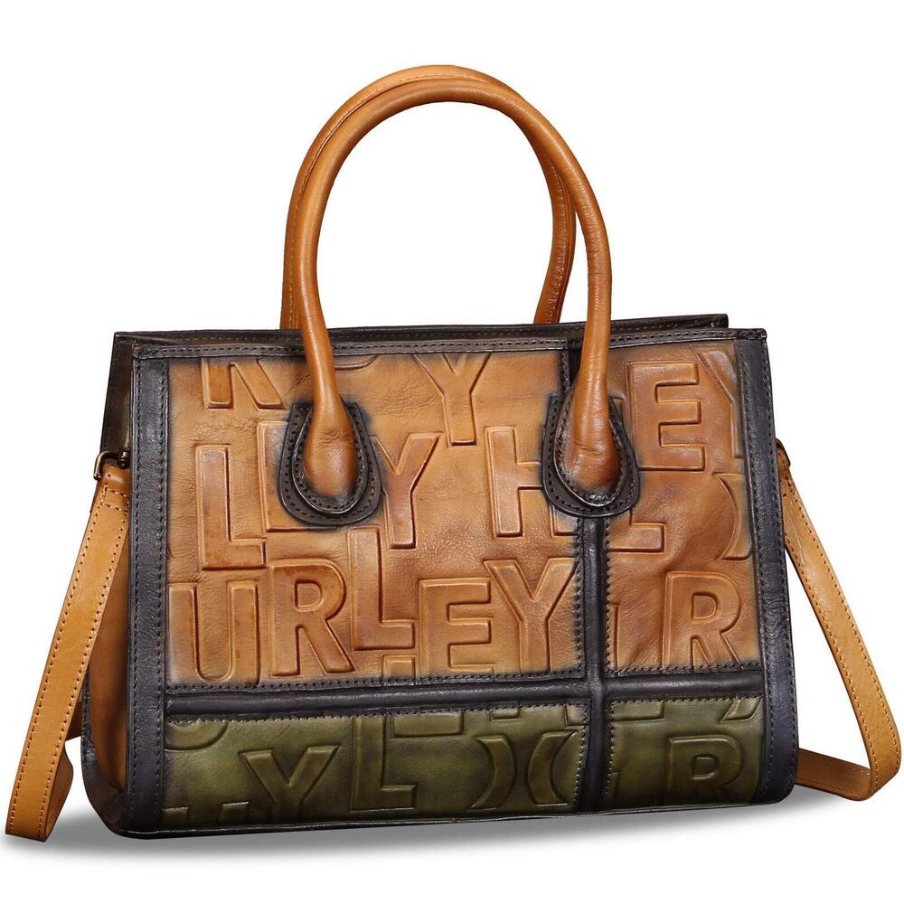 6982 Leather Handbags Handmade Vintage Crossbody Top Handle Bags Satchels